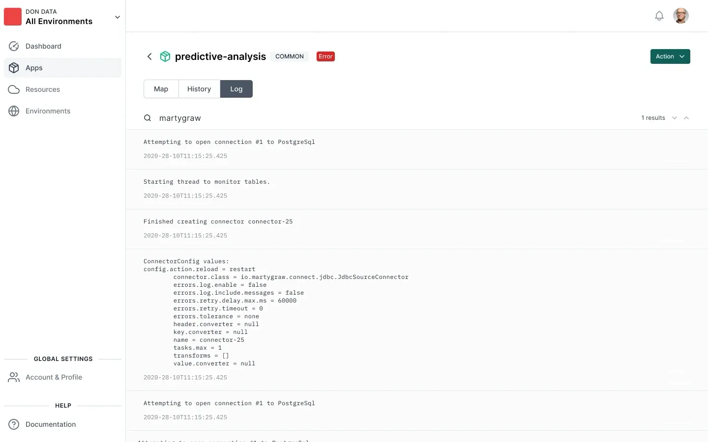 Meroxa log explorer