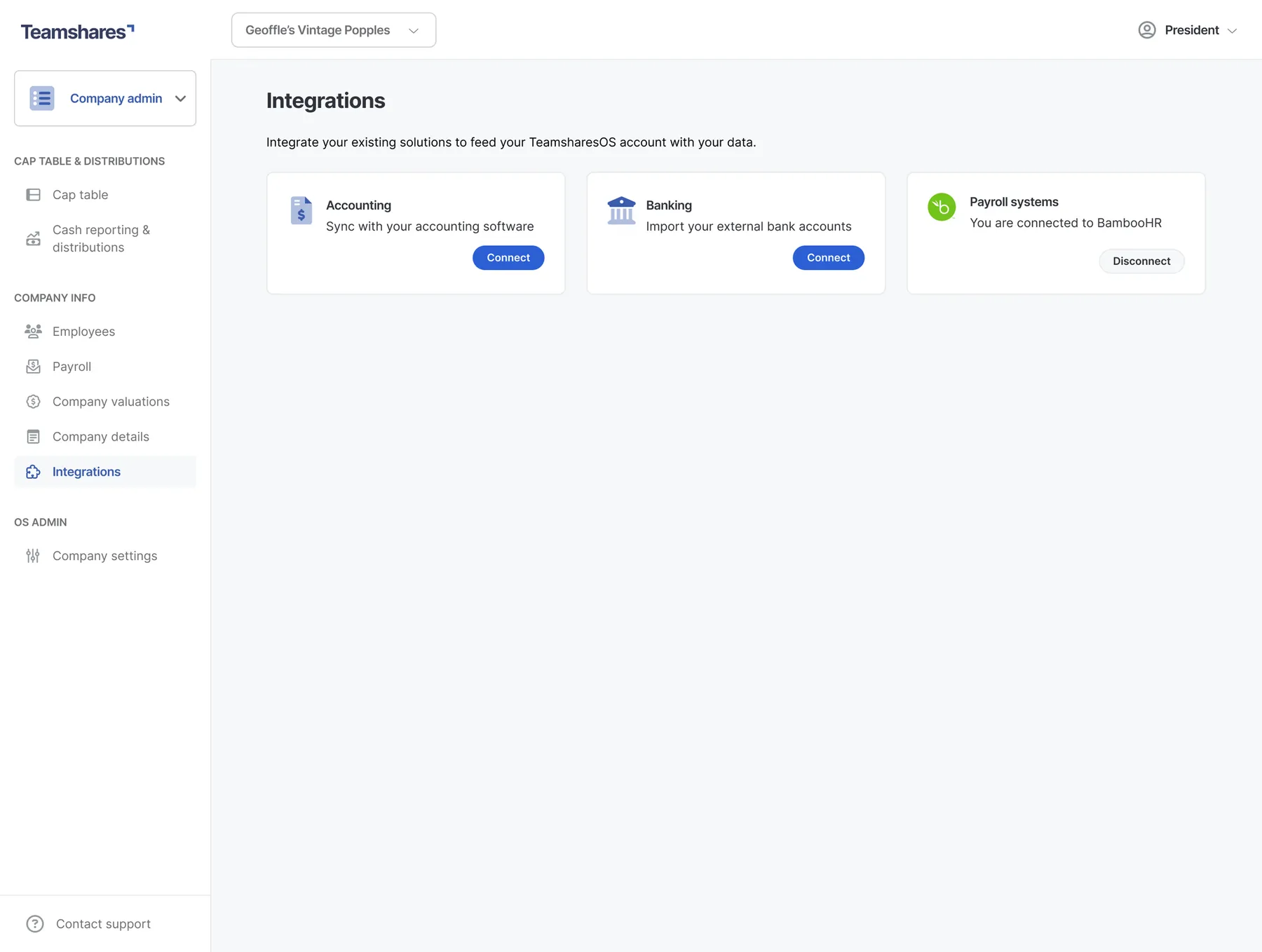 Integration hub